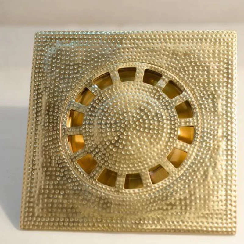 solid-brass-floor-drain-hammered-square-shower-drain
