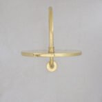 Unlacquered Brass Gooseneck Shower Arm With Rainfall Showerhead, Solid Brass Wall Mounted Shower Arm