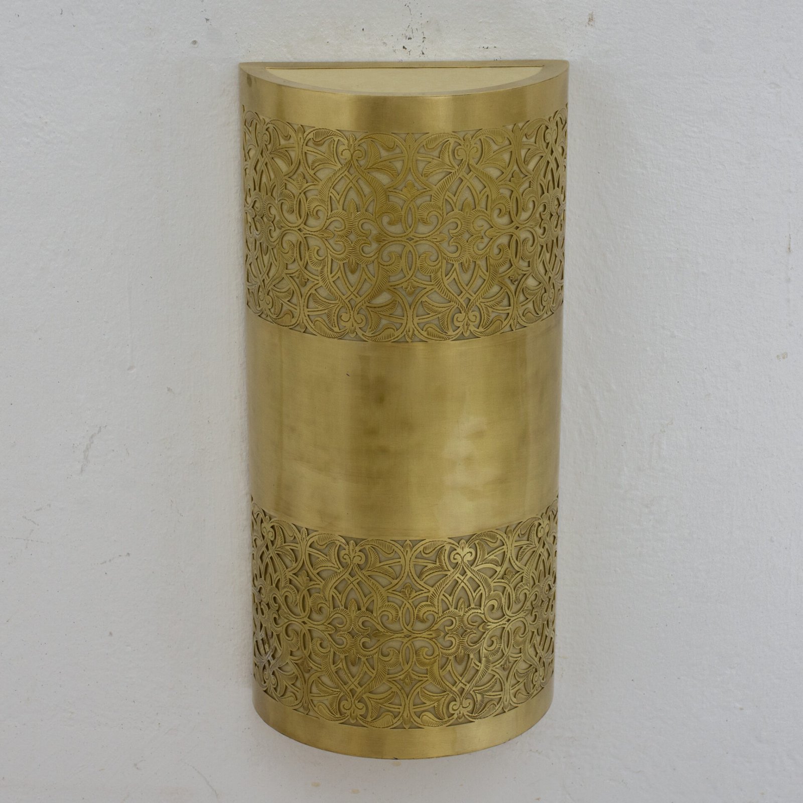 Handcrafted Brass Sconce Light, Wall Mount Lamp, Perforated Sconce Light