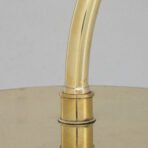 Unlacquered Brass Gooseneck Shower Arm With Rainfall Showerhead, Solid Brass Wall Mounted Shower Arm