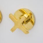 Unlacquered Brass Wall Mount Bathroom Faucet, Solid Brass Concealed Wall Faucet