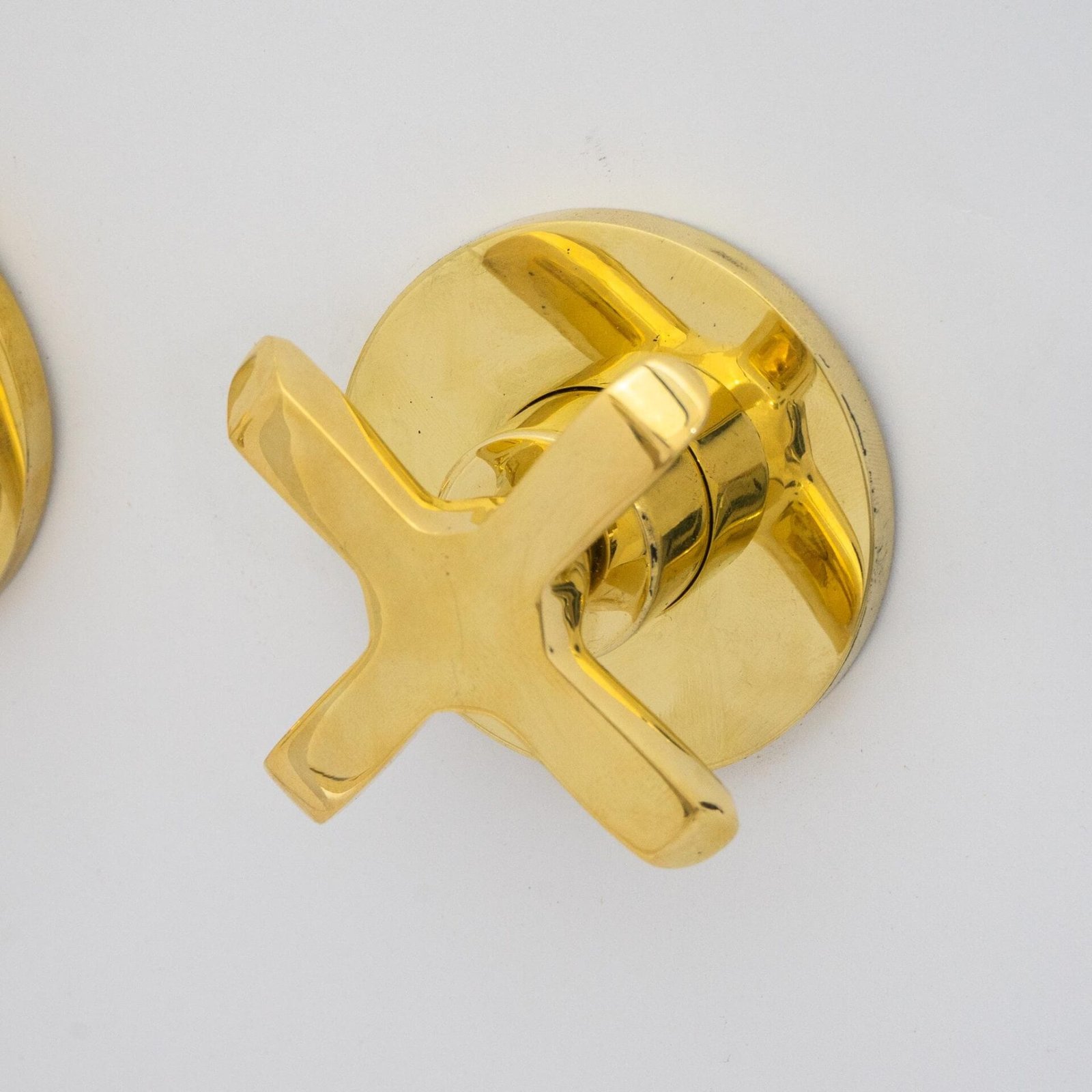 Unlacquered Brass Wall Mount Bathroom Faucet, Solid Brass Concealed Wall Faucet