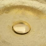 Unlacquered Hammered Brass Countertop Washbasin, Solid Brass Bathroom Vessel Sink