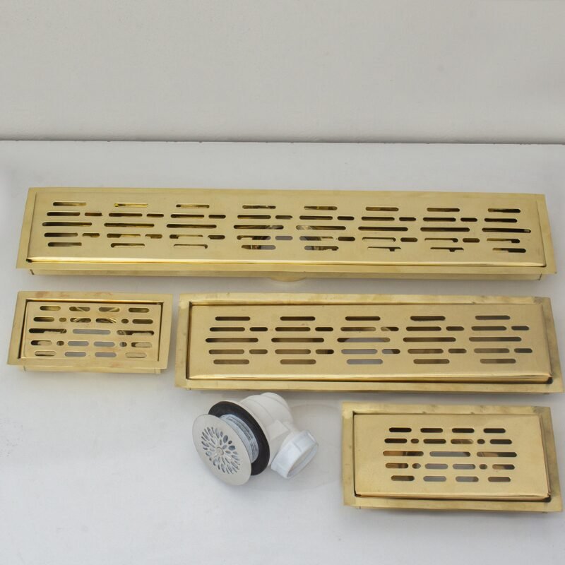 Solid Brass Linear Drain, Shower Floor Drain, Shower Grate drain