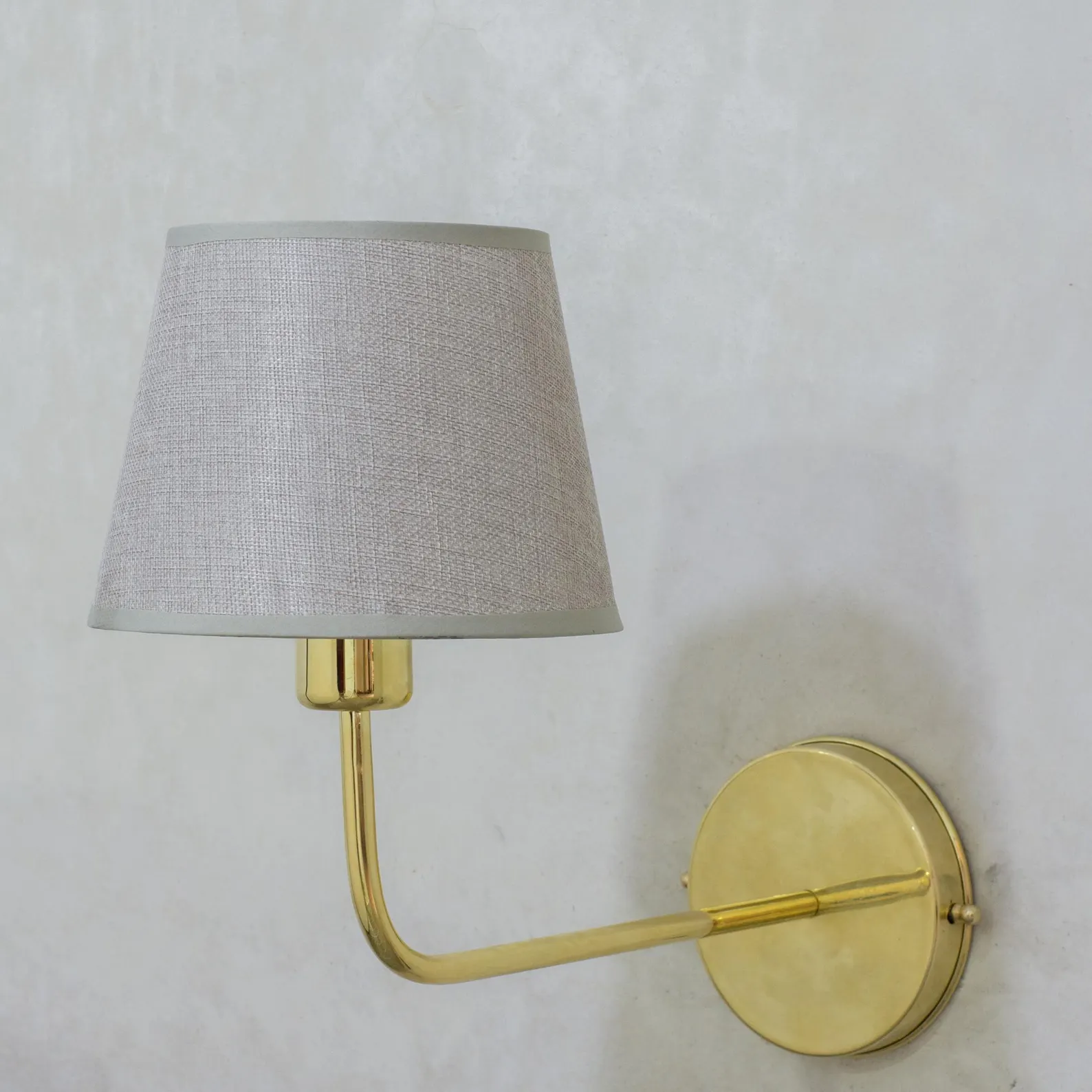 Handcrafted Brass Wall Sconce, Wall Light With Tissue Cover, Living Room Wall Light, Indoor Wall Lamp